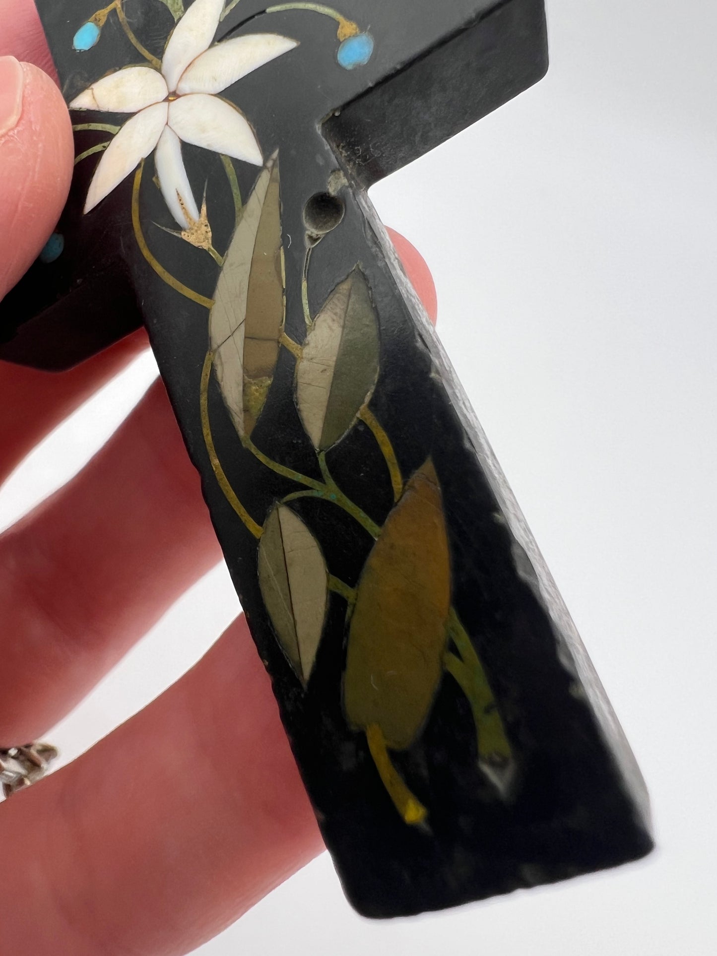 Ashford Marble Pietra Dura Cross Pendant
