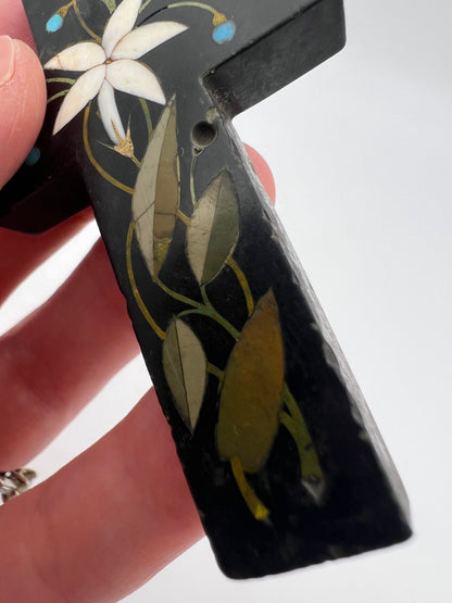 Ashford Marble Pietra Dura Cross Pendant