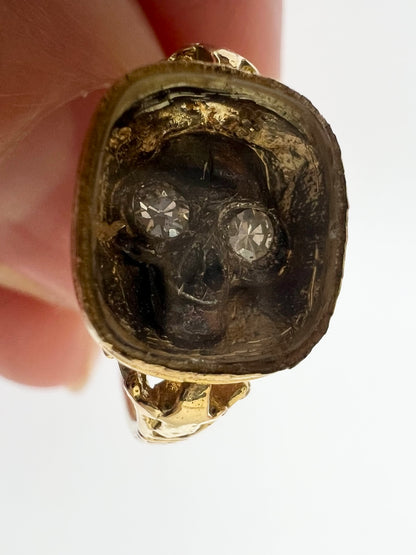 Regency Momento Mori Gold Skull Ring (likely modified from the original)