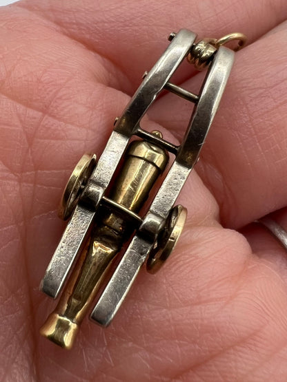 Vintage Gold And Silver Canon Pendant For Arsenal Fans!