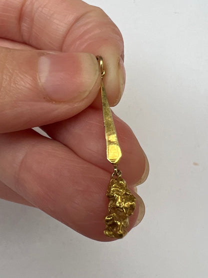 Victorian Goldrush Natural Gold Nugget Set Earrings and Pendant. Reserved- please enquire