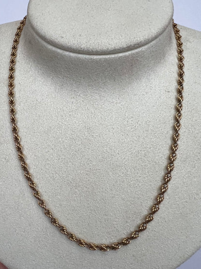 Harvey & Gore Heavy Antique 15ct Gold Rope Twist Chain