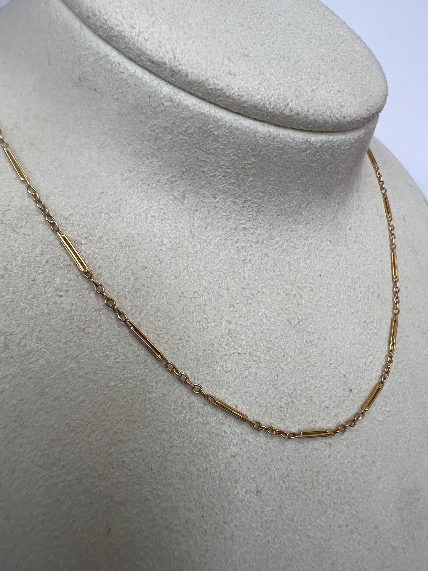 15ct Gold Very Dainty Antique Fancy Link Chain