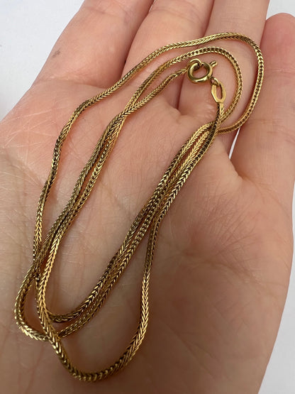 Slinky 19.5" Solid 18ct Gold Snake Fox Tail Chain