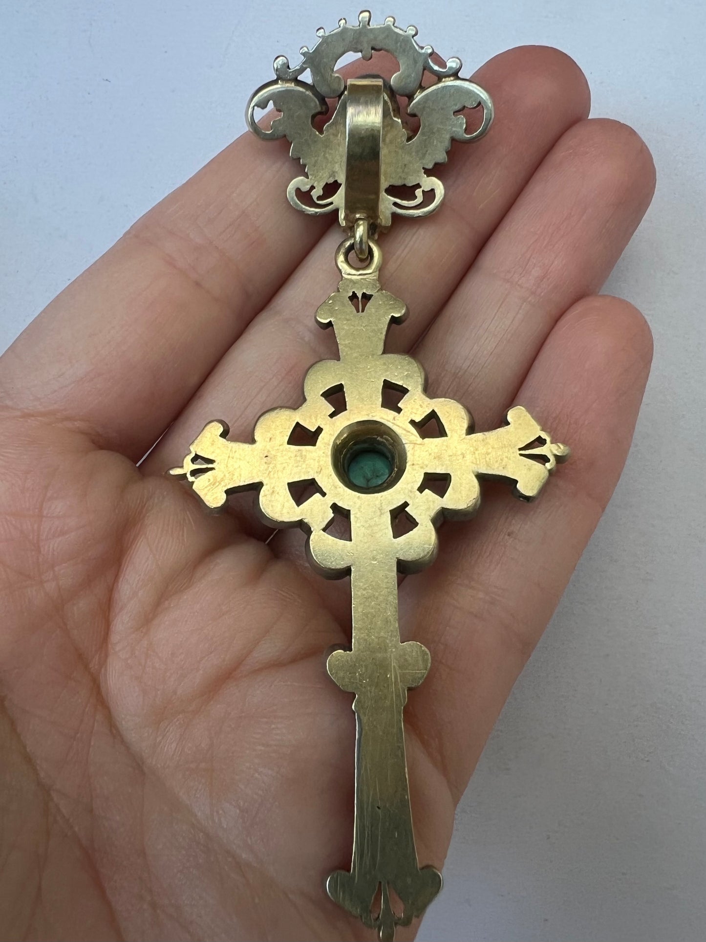 Fabulous Ecclesiastical Antique Crucifix Pendant