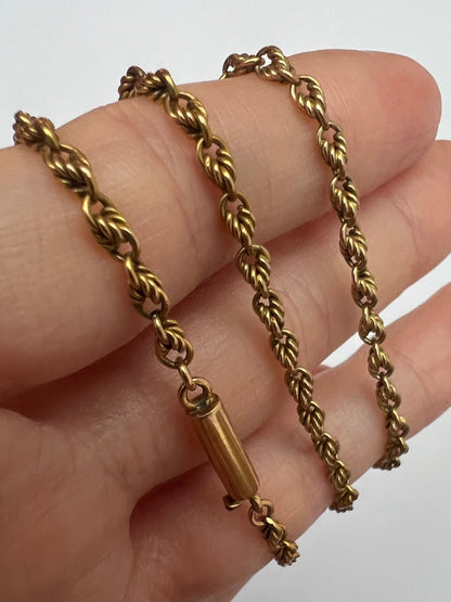 Harvey & Gore Heavy Antique 15ct Gold Rope Twist Chain