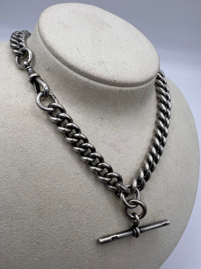 Very Heavy Chunky Curb Link Antique Silver Biker Chain