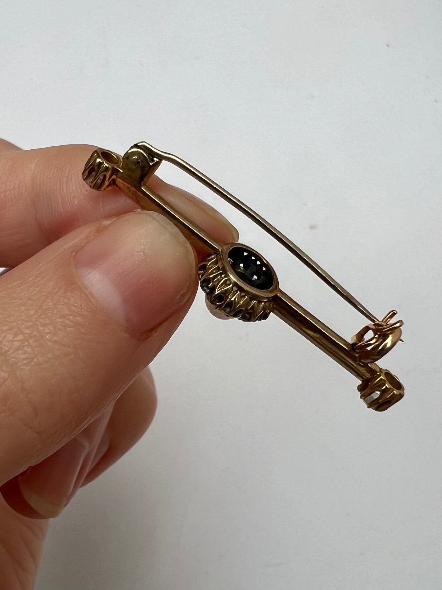 Pretty Edwardian Opal Diamond Halo Brooch