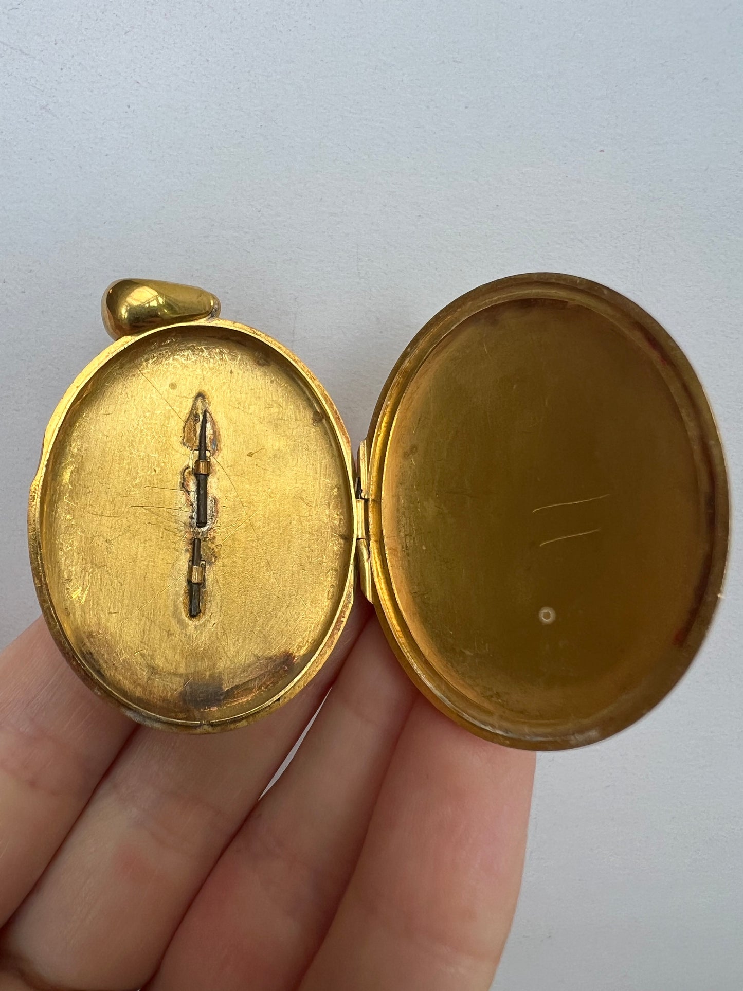 Victorian Gold Ruby Pearl Large Locket Star Pendant