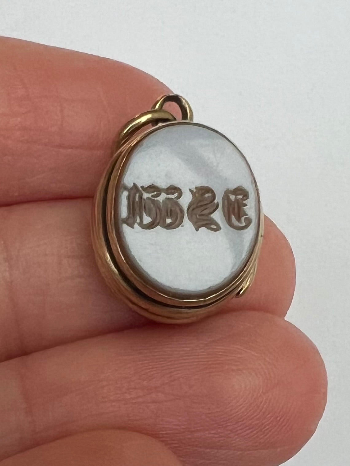Small But Perfectly Formed Gold Bloodstone Intaglio Seal Locket