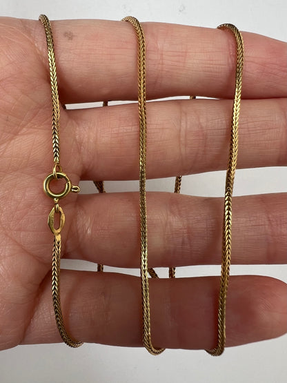 Slinky 19.5" Solid 18ct Gold Snake Fox Tail Chain