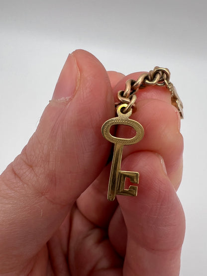 Gold Charm Bracelet With Many Unusual and Rare Charms