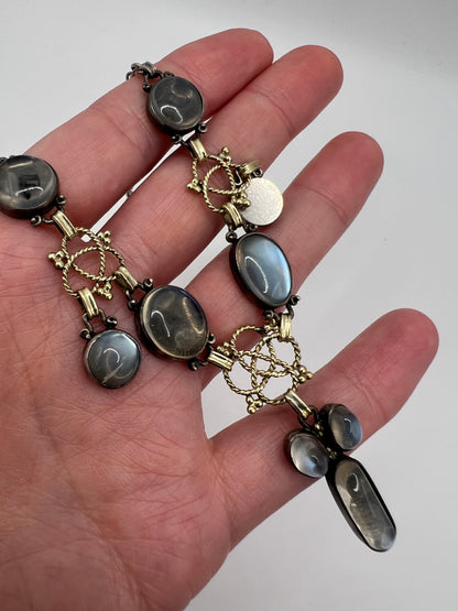 RESERVED Please enquire - Artificer's Guild Silver Moonstone Arts & Crafts Necklace