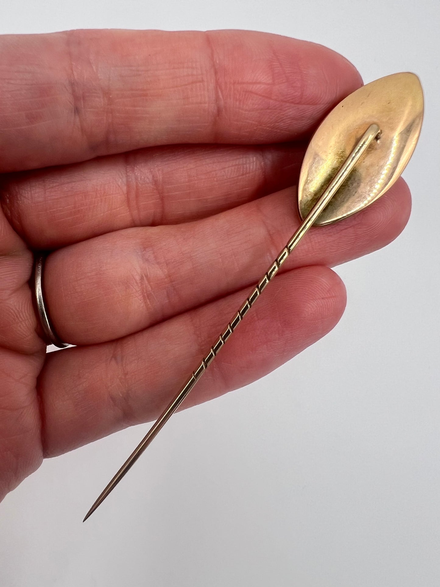 A Miniature Work Of Art! Regency Bird Gold Stick Pin