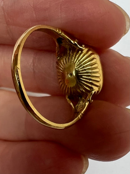 Regency Momento Mori Gold Skull Ring (likely modified from the original)