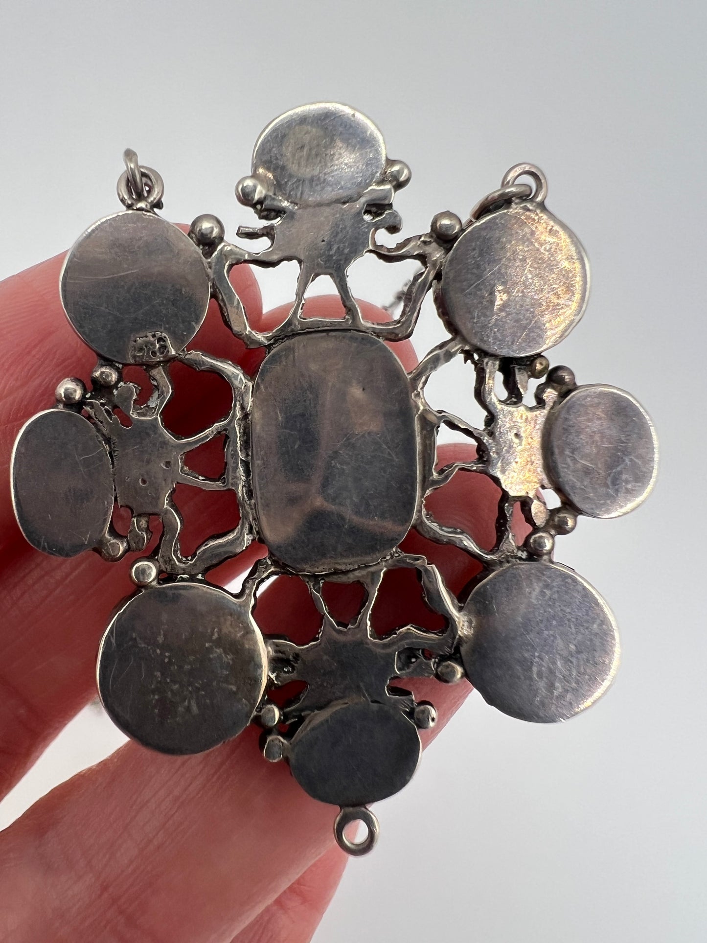 Arts And Crafts Silver Moonstone Necklace & Chain Attr Sybil Dunlop