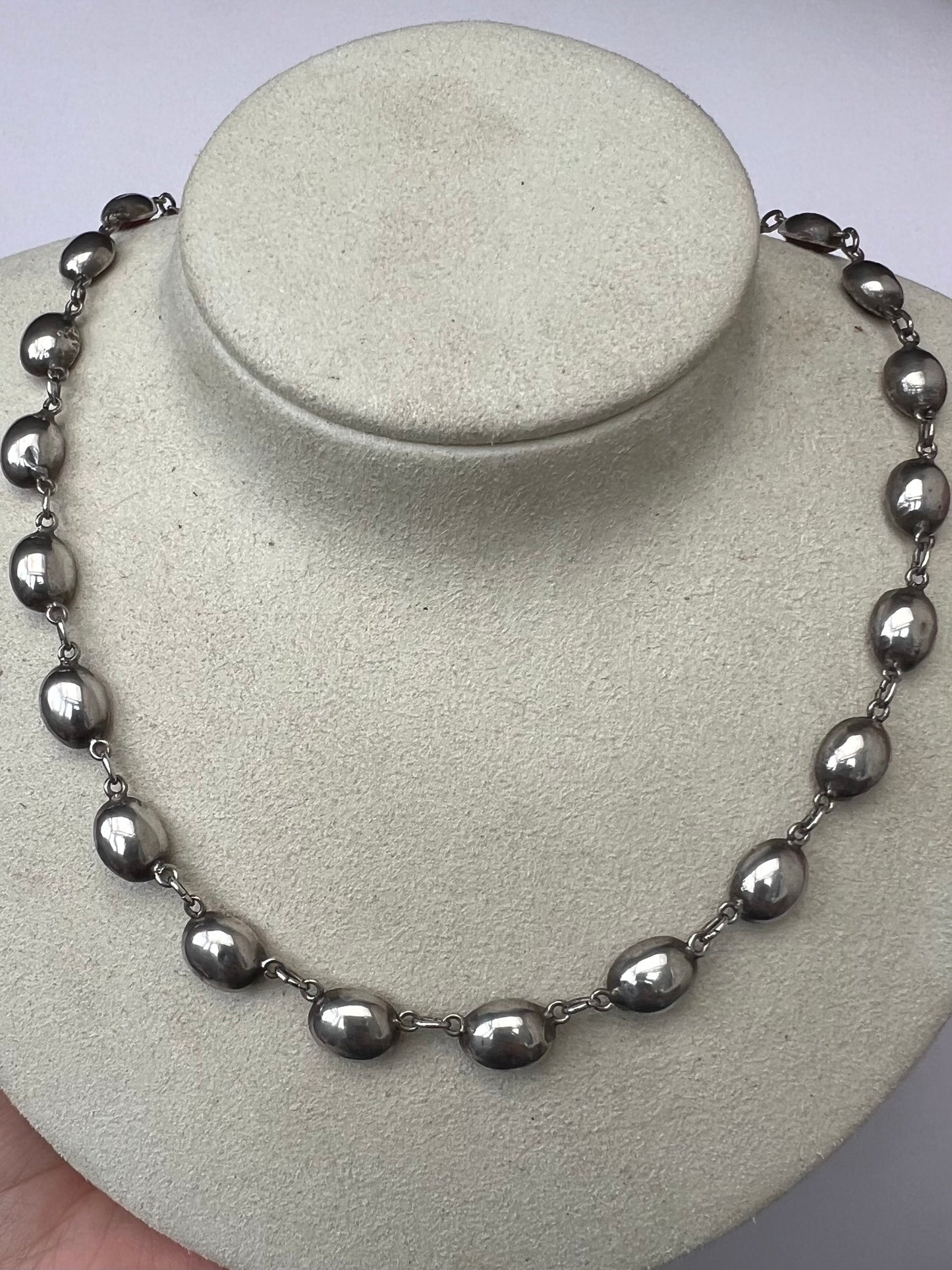 Georgian Paste Silver Pink Riviere Necklace