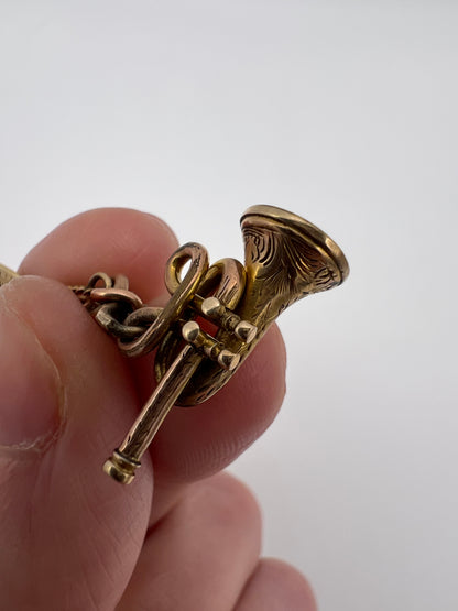 Gold Charm Bracelet With Many Unusual and Rare Charms