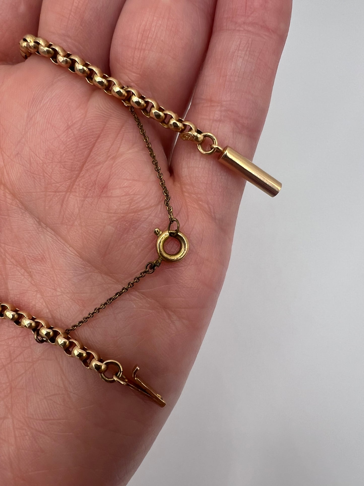 RESERVED - Please enquire for price - 15ct Rose Gold 20" Belcher Link Chain
