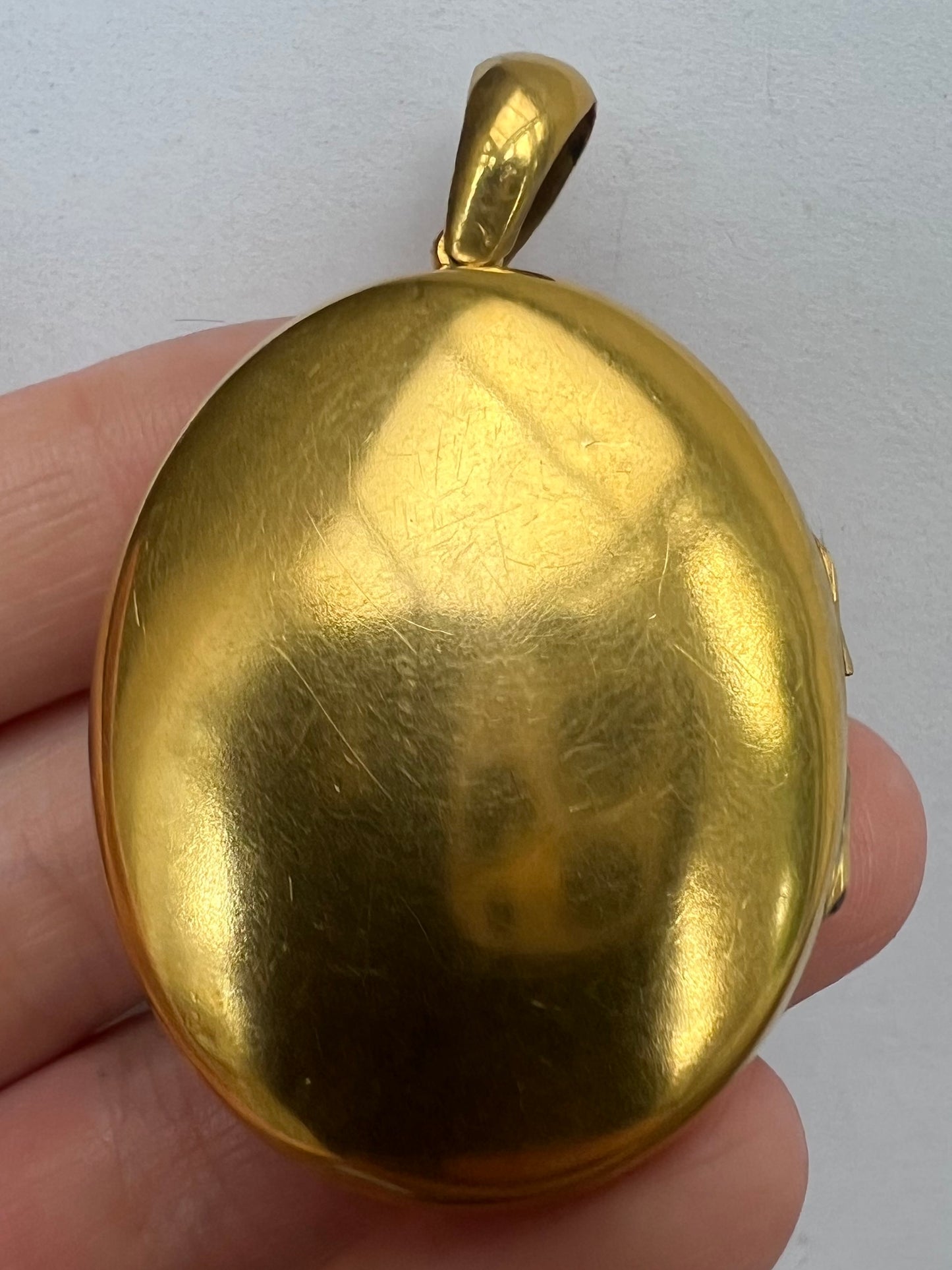 Victorian Gold Ruby Pearl Large Locket Star Pendant
