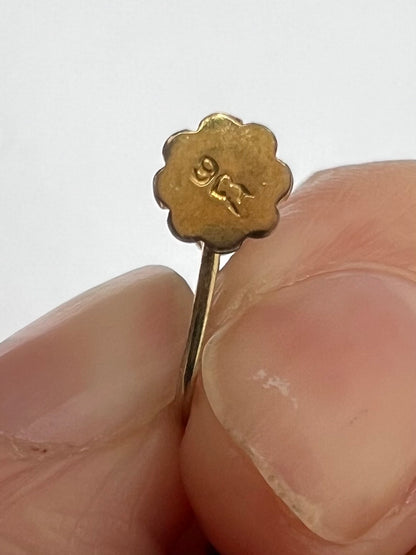 Edwardian Turquoise Pearl Knife Edge Set Screw-back Earrings