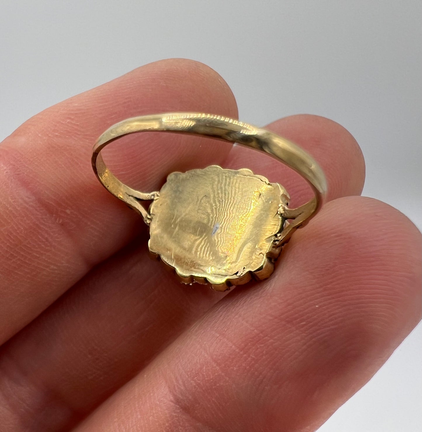 Georgian Pearl Sapphire Gold Ring