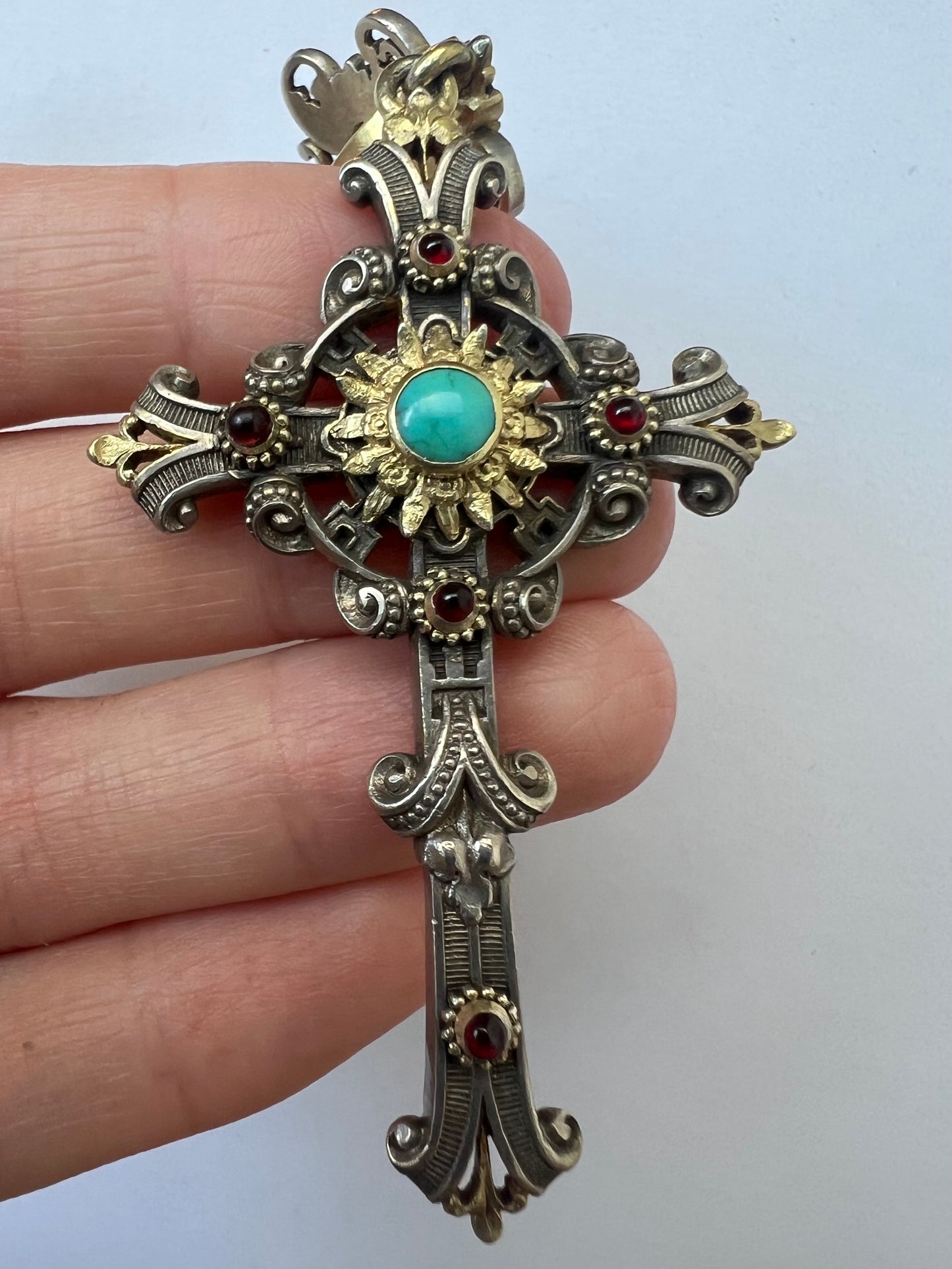 Fabulous Ecclesiastical Antique Crucifix Pendant