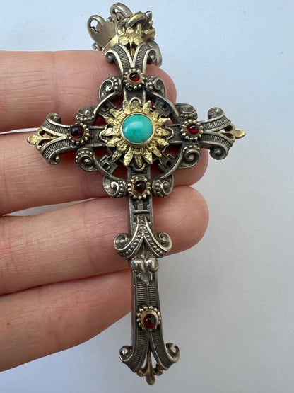 Fabulous Ecclesiastical Antique Crucifix Pendant