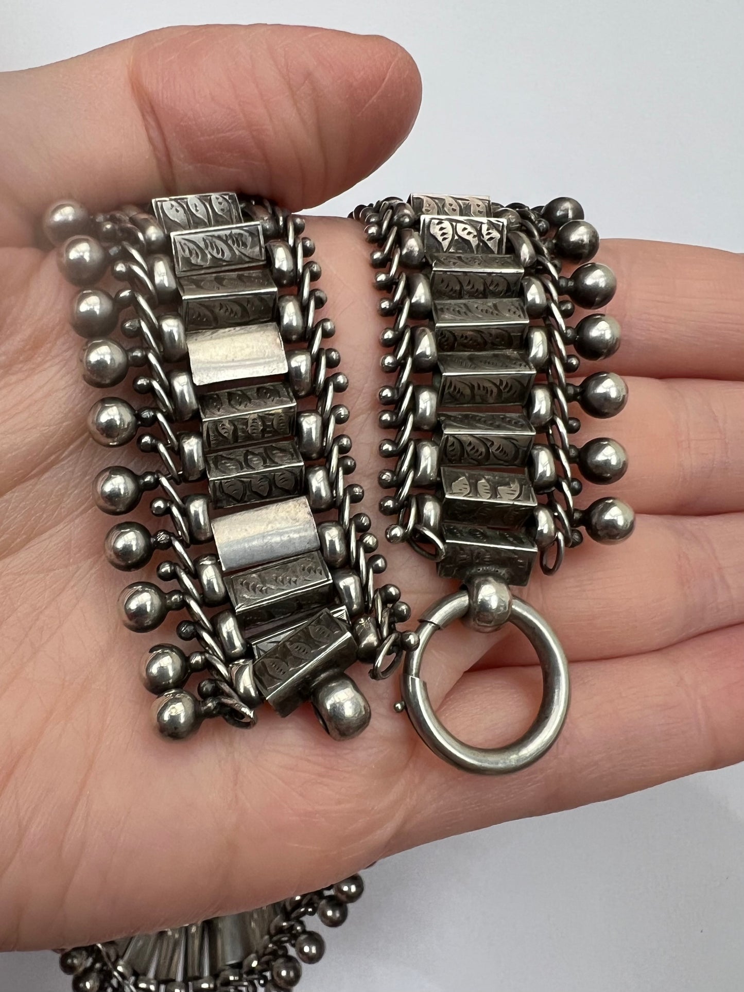 The Best Victorian Silver Collar Gothic Book Chain Necklace