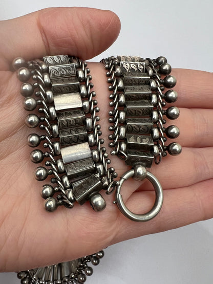 The Best Victorian Silver Collar Gothic Book Chain Necklace