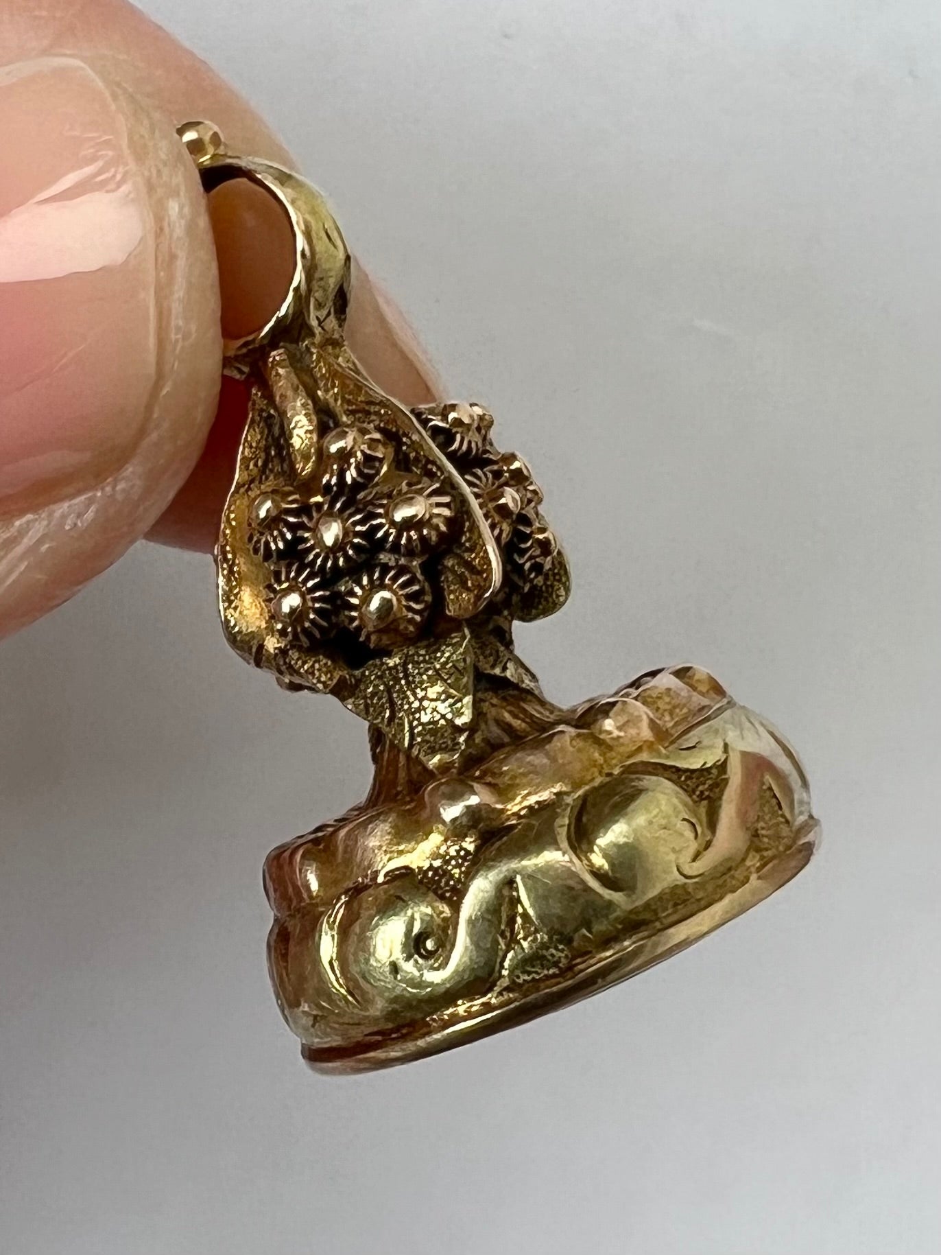 Georgian Multi Coloured Gold Bird Intaglio Fob Seal Pendant