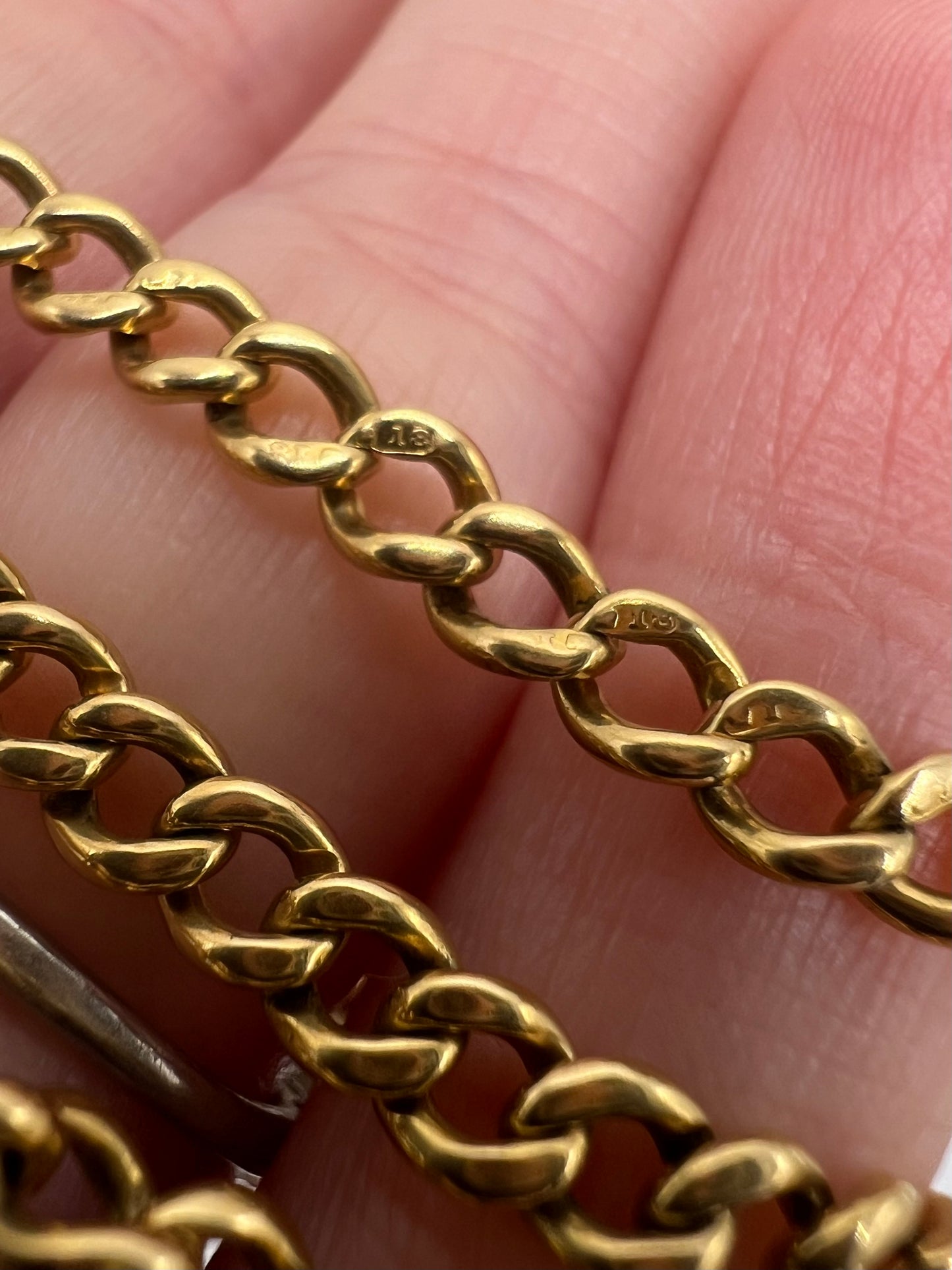 Please enquire for price - 18ct Solid Gold 49cm Albert Chain 22.67g