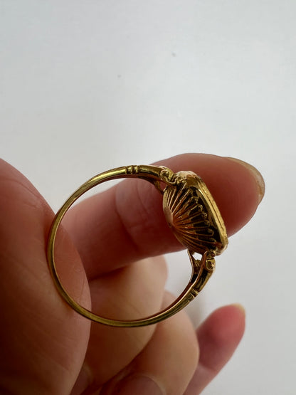 Regency Momento Mori Gold Skull Ring (likely modified from the original)