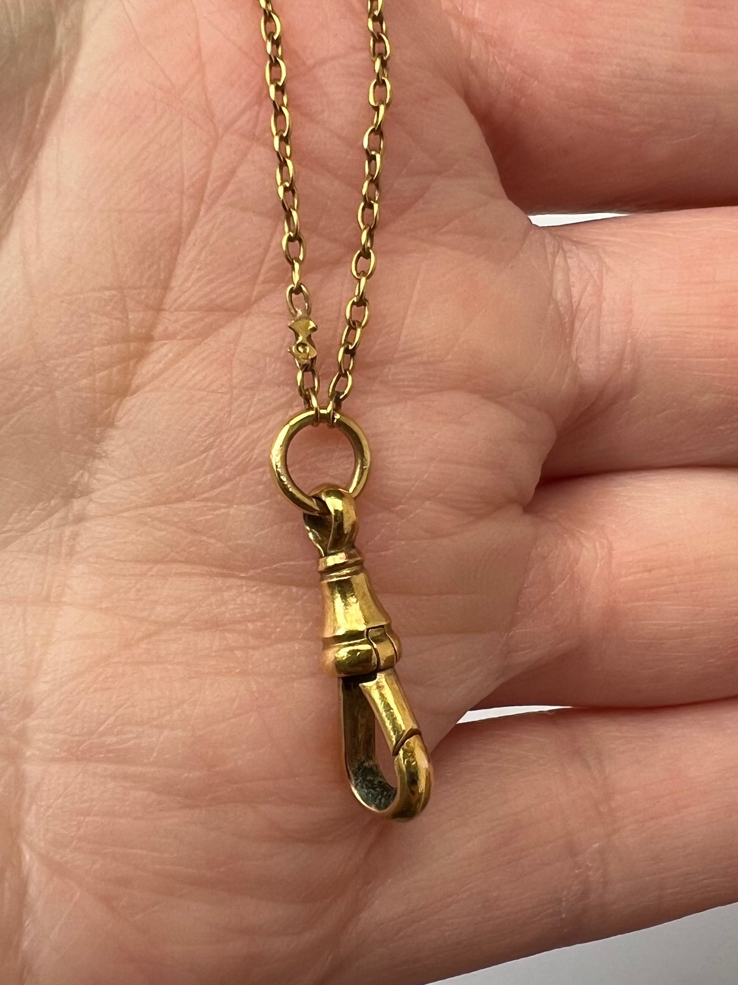 Very Long 15ct Gold Chain with Lobster Claw / Dog Clip
