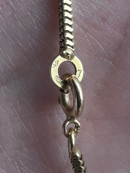 Long 65cm Vintage Heavy 13g 14ct Solid Gold Snake Chain