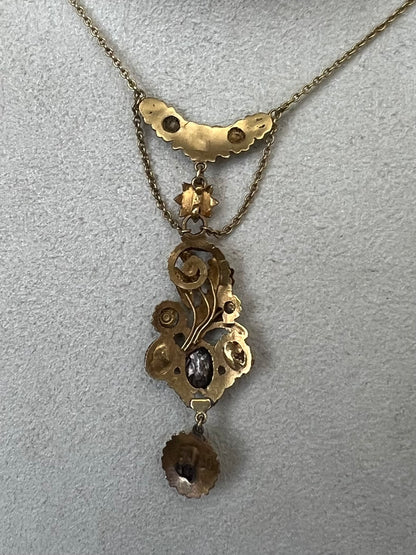 Regency Period Gold Gem Set "Harvest" Necklace. Reserved, please enquire