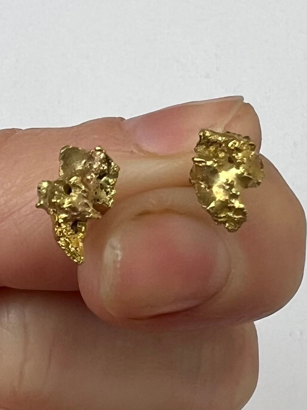 Victorian Goldrush Natural Gold Nugget Set Earrings and Pendant. Reserved- please enquire