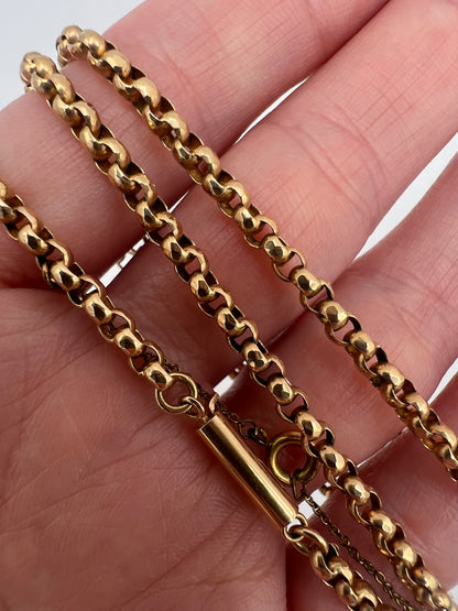 RESERVED - Please enquire for price - 15ct Rose Gold 20" Belcher Link Chain