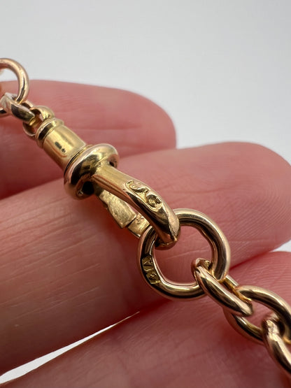 RESERVED - Please Enquire For Price - Fancy Trombone Fetter Link Albert Chain Necklace