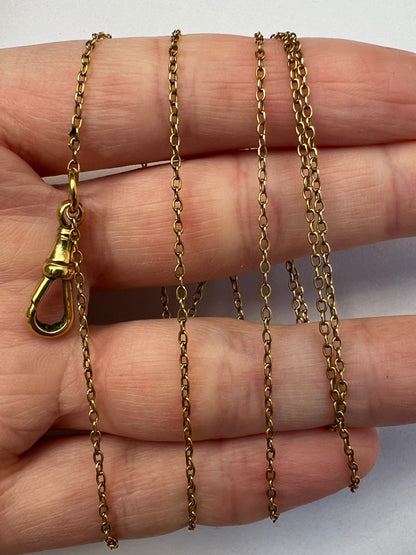 Very Long 15ct Gold Chain with Lobster Claw / Dog Clip