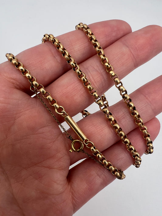 RESERVED - Please enquire for price - 15ct Rose Gold 20" Belcher Link Chain