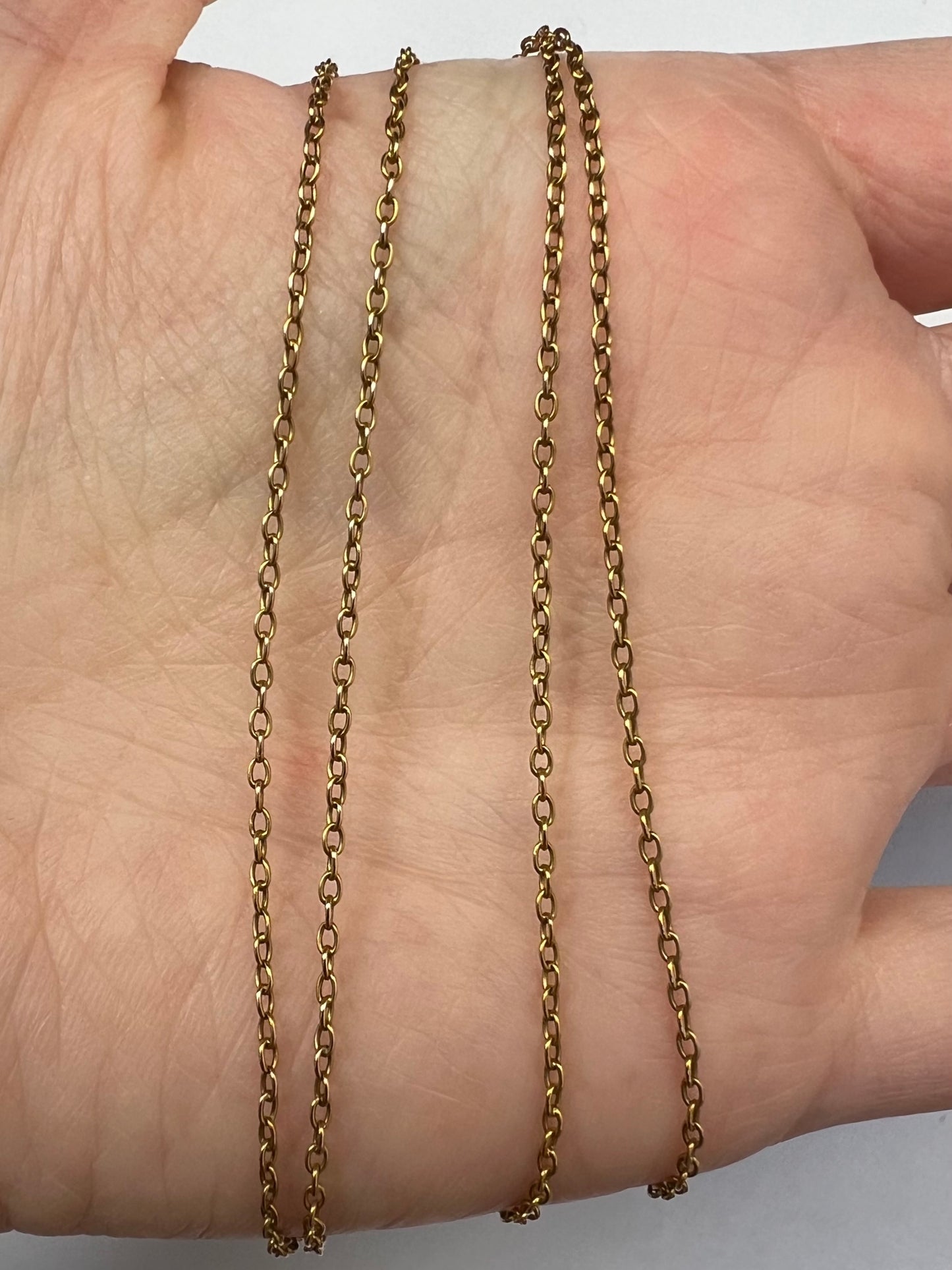 Very Long 15ct Gold Chain with Lobster Claw / Dog Clip