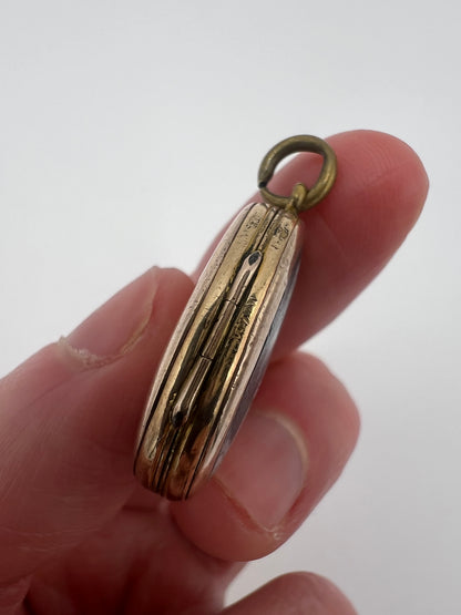 Classical Georgian Gold Enamel IMO Memorial Locket
