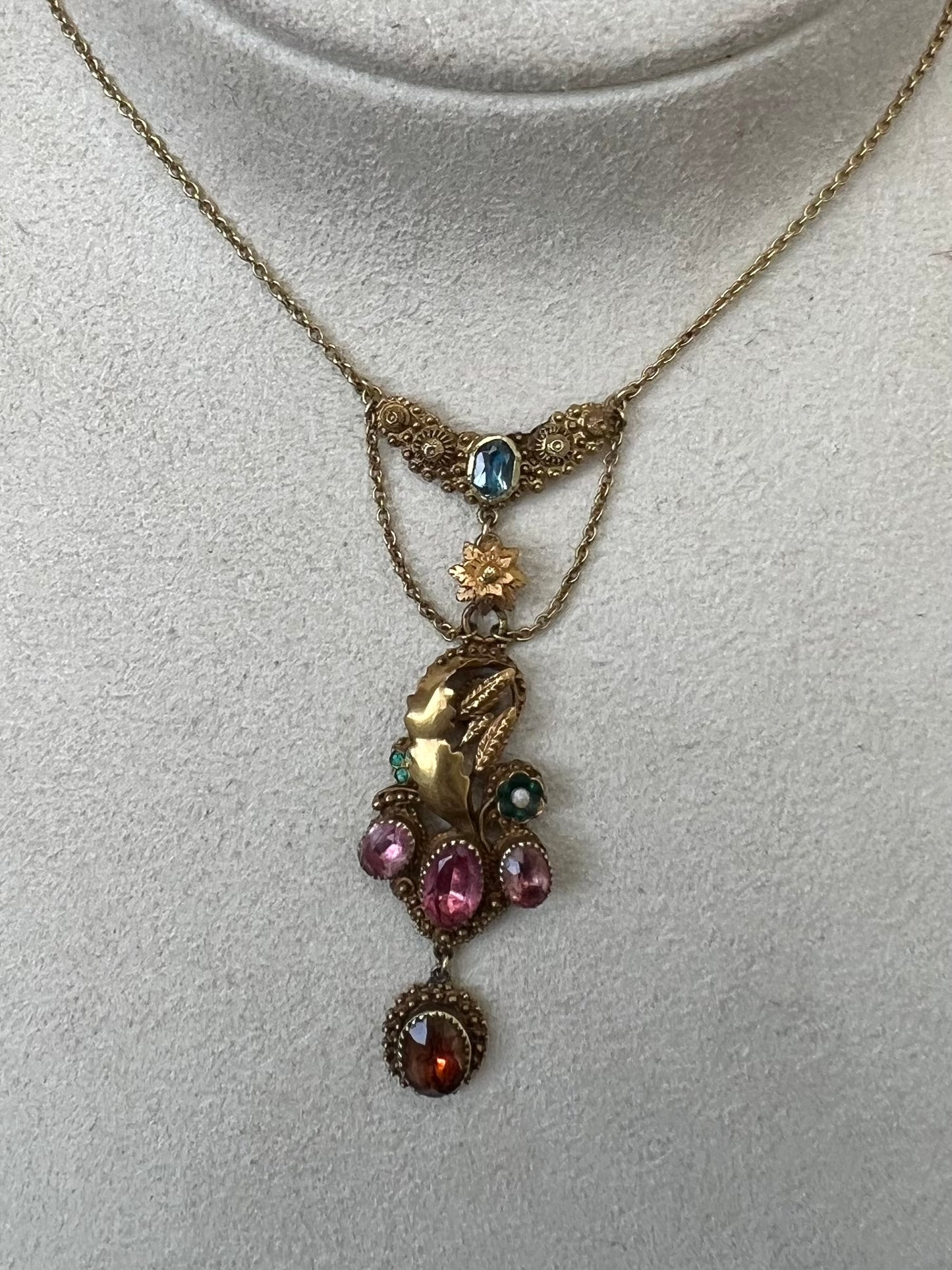 Regency Period Gold Gem Set "Harvest" Necklace. Reserved, please enquire