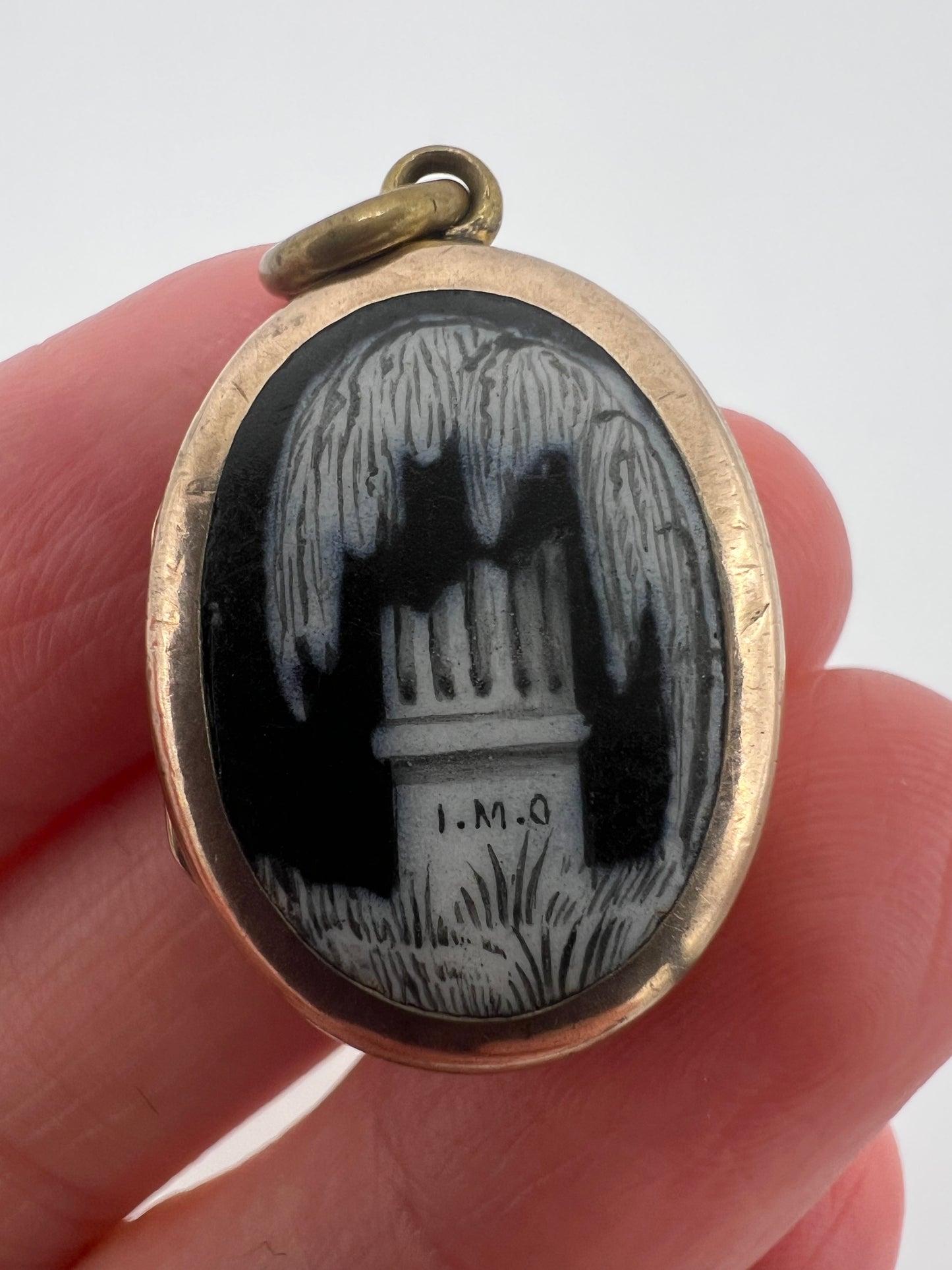 Classical Georgian Gold Enamel IMO Memorial Locket