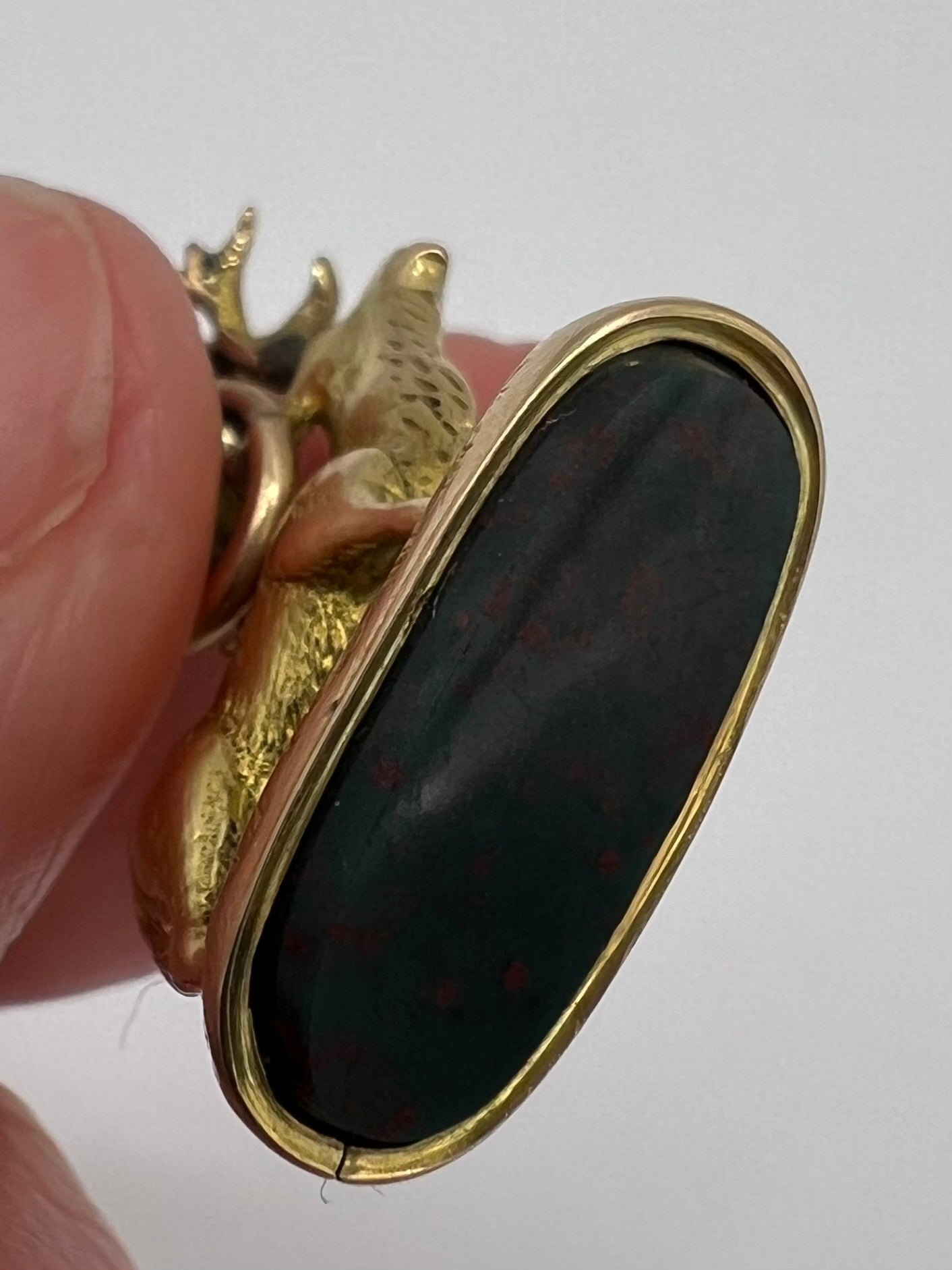 Reindeer Antique Watch Fob Pendant High Carat Gold