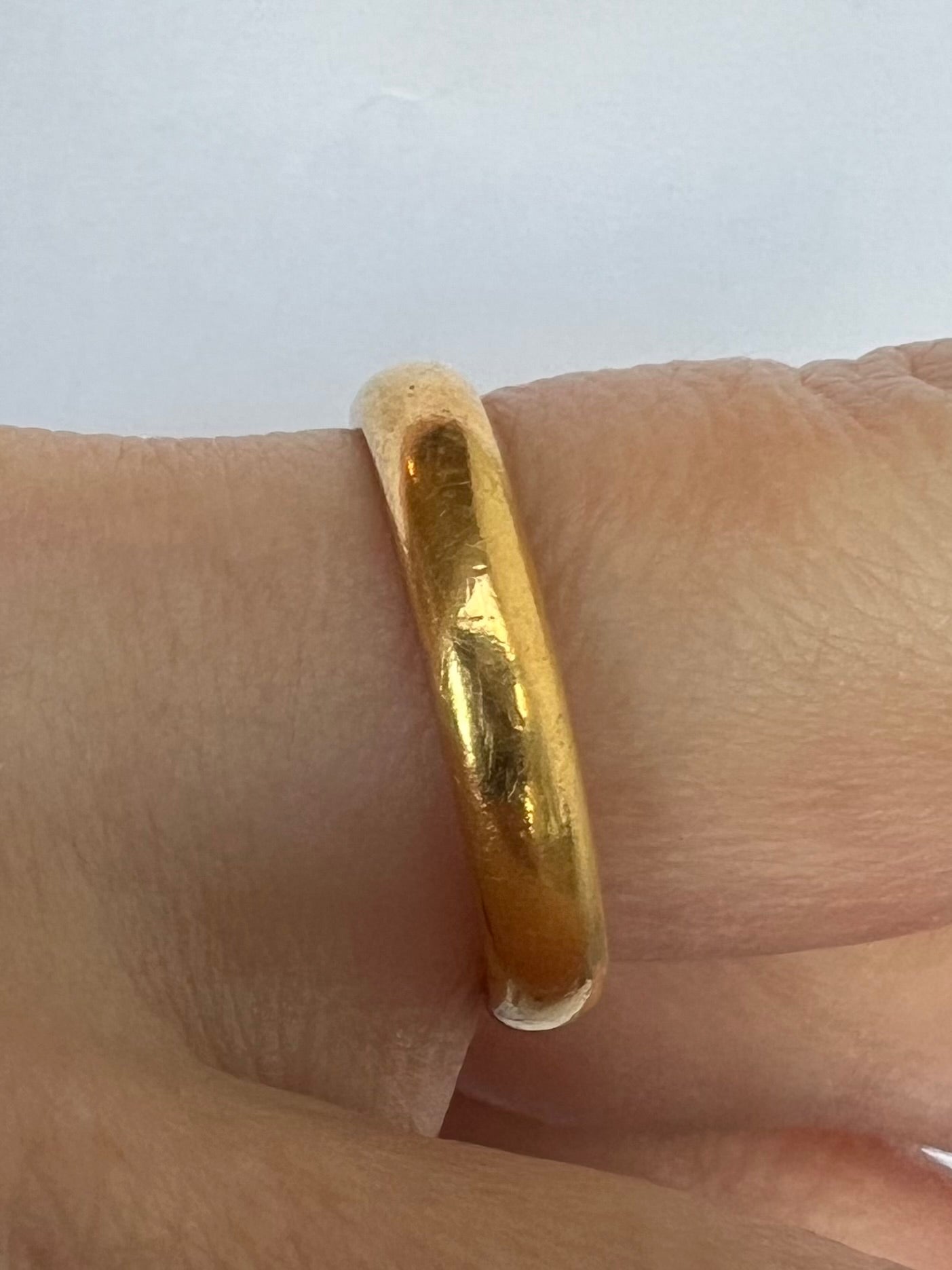 22ct Gold Art Deco Era Gold Donut Wedding Band or Stacker Ring