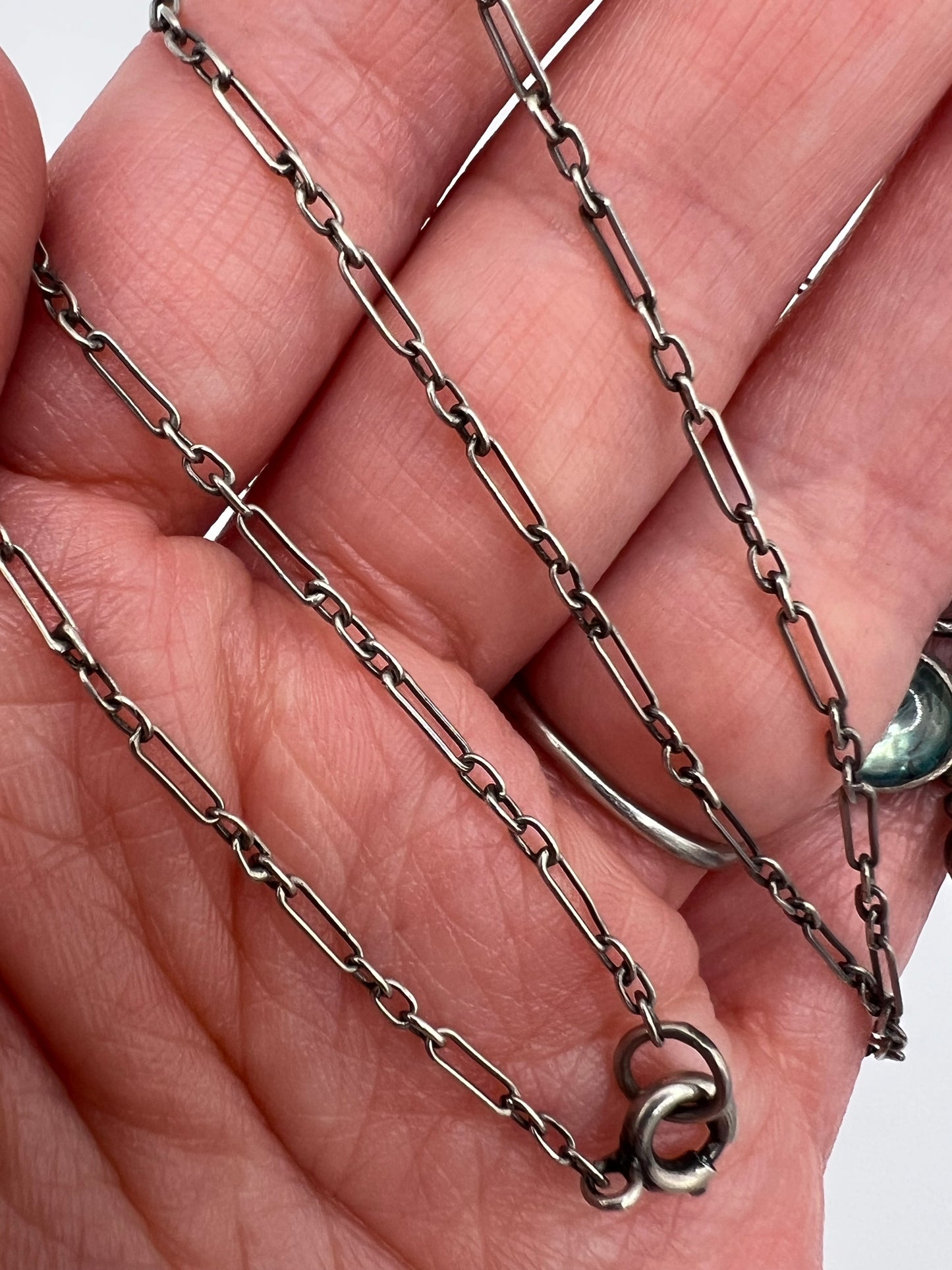 Arts And Crafts Silver Moonstone Necklace & Chain Attr Sybil Dunlop