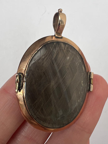 Regency Portrait Georgian Rose Gold Locket Pendant