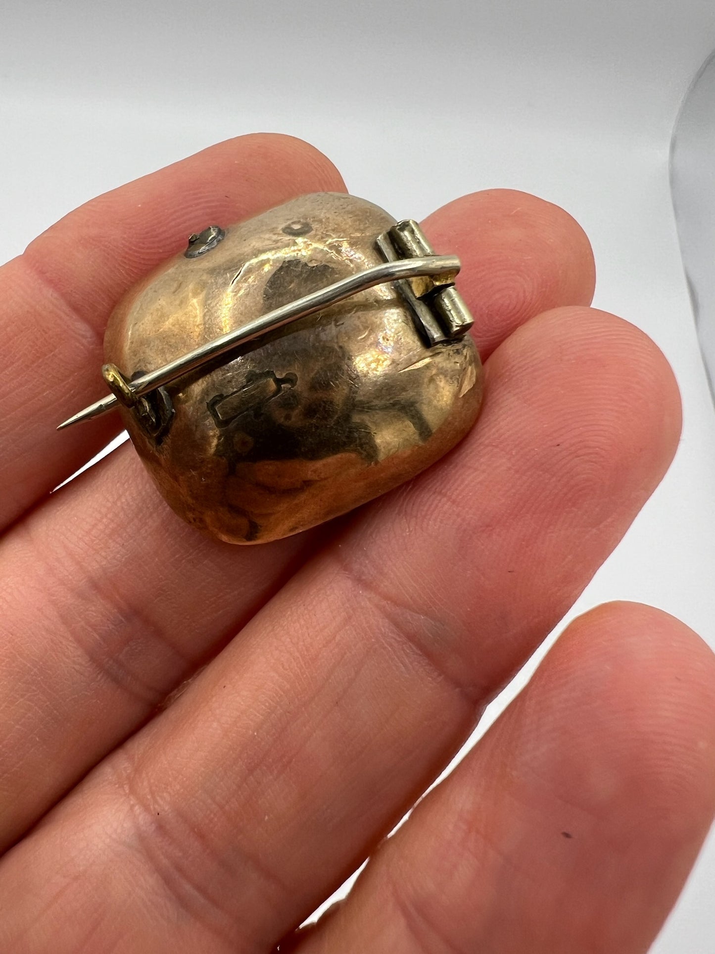 Georgian 9ct Gold Citrine Brooch Pin